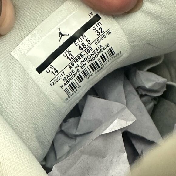 JORDAN TE 2 LOW 'WHITE PURE PLATINUM Sneakers 14 - Picture 8 of 9